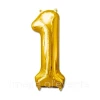 Ballon chiffre doré Chiffre : chiffre 1