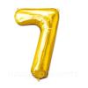 Ballon chiffre doré Chiffre : chiffre 7
