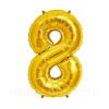 Ballon chiffre doré Chiffre : chiffre 8