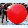 Ballon géant 2m à encolure large 20cm Couleur : Rouge
