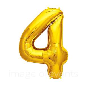 Ballon chiffre de 0 à 9, en aluminium - 90 cm de hauteur, gonflable à l'air  ou à l'hélium