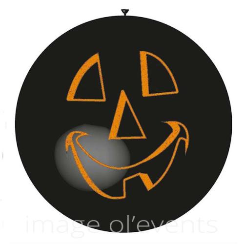 Ballon citrouille Halloween géant noir ou orange