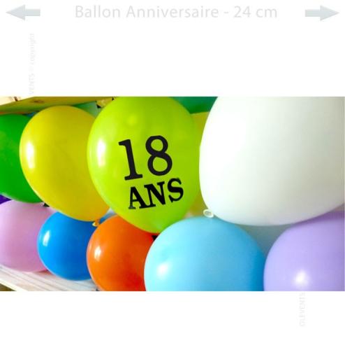 Ballon anniversaire chiffre 18 ans gonflable air hélium