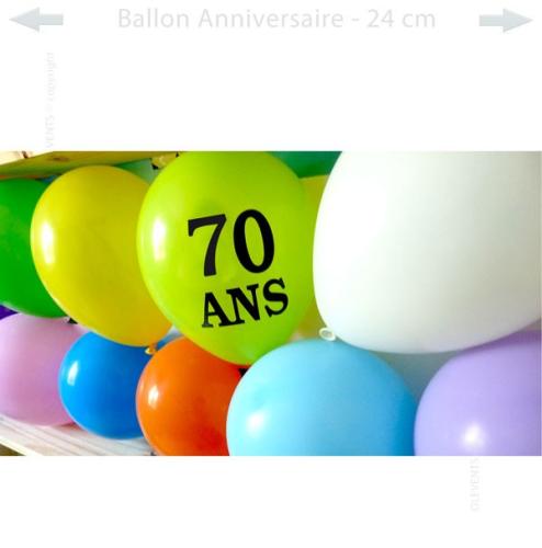 Ballon anniversaire chiffre 70 ans gonflable air hélium